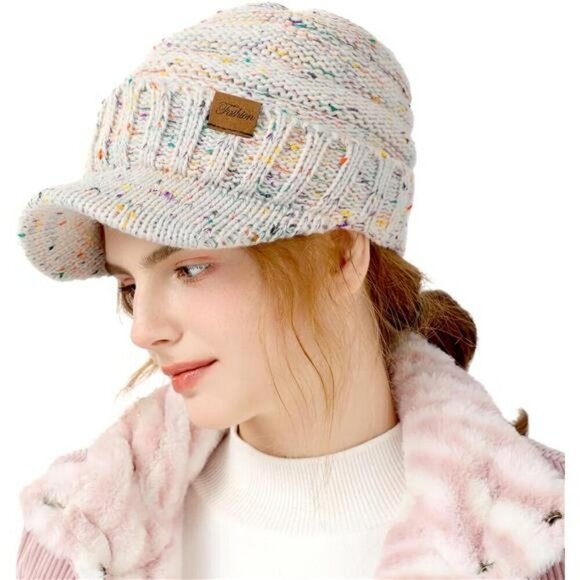 Winter Hats for Women - Thick Warm Stylish Knit Beanie Hat Soft Stretch Cute - Picture 2 of 8